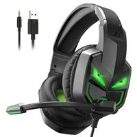 EKSA Fenrir S Gaming Headset for Xbox one PS5 PS4 Nintendo Switch, 3.5mm Jack Wired Gaming Headphones with Noise Cancelling Mic & LED, 50mm Drivers, PC Over Ear Headphones