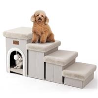 COZY KISS Dog Stairs for Small Dog with Storage or Condo, Fo