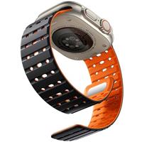 Bandletic Magnetic Strap Compatible with Apple Watch Strap 45mm 44mm 46mm 49mm 42mm, Soft Breathable Silicone Sport Band for Apple Watch Ultra 2/SE/iWatch Series 10 9 8 7 6 5 4 3 2 1 for Women Men