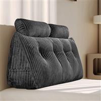 Z-hom Large Wedge Back Pillows, Headboard Triangular Rest Reading Pillow, Lumbar Support Cushion Waist Backrest, Soft Sofa Daybed Positioning Bolster