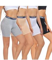 wirarpa Women's Modal Boxer Briefs Anti Chafing Shorts Ultra Soft Boyshorts for Under Dress 4 Pack