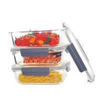 GRANZ Glass Food Storage Containers Set Airtight Food Storage Containers, Meal Prep Containers with BPA-Free & Locking Plastic Lids,Dishwasher,Microwave & Freezer Friendly-Leak-Proof Set