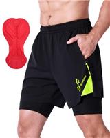 Sportneer MTB Shorts Padded Bike Shorts for Men, 3D Padded Mountain Cycling Shorts Lightweight Loose-fit Riding Biking Bicycle Biker Shorts for Men Zipper Pockets