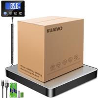 Postal Scales, 200kg/10g High Precision LCD Display Parcel Scales, Parcel Weighing Scales with Hold and Tare Function for Luggage, Package, Warehouse, 2 AAA Batteries and Charging Cable Included