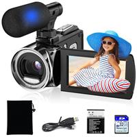 Vmotal Digital Camcorder with Mic & SD Card, 36MP Photo/ 2.7