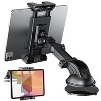 OHLPRO Tablet Holder for Car Dashboard Mount, 360 Rotatable Suction Cup Windshield iPad Mount, Compatible with 5"-13" iPad Samsung Tab, GPS Navigation Tablet Holder with Telescopic Extension Arms