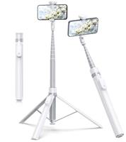 TONEOF Automatic Tripod Selfie Stick, Auto-Open Phone Tripod Stand with Magnetic Rechargable Remote, 360 Double Axes Rotatable Travel Tripod, Stable Smartphone Tripod for iPhone/Android