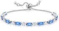 Suyi Tennis Bracelet Birthstone Bracelet with Cubic Ziconia