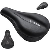 Zacro Bike Seat Cushion - Gel Padded Bike Seat Cover for Men & Women Comfort, Adjustable Vel-cro Secure Bicycle Cushion, Upgraded Installation Fit with Peloton, Indoor & Outdoor Bicycle Saddle(11"x7")