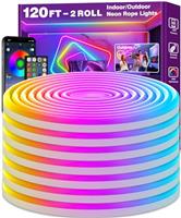 LETIANPAI White COB Light Strip 50FT/15M, Dimmable White LED Strip, Bright 6500K Daylight Color, Cuttable, Adhesive, Flexible Strip for Mirrors, Under Cabinets,