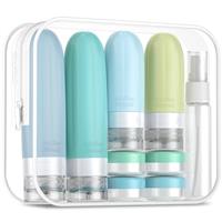 Gemice 16 Pack Travel Bottles Set, CAA Approved Leak Proof Silicone Squeezable Containers for Toiletries, Refillable Accessories 60ml 90ml for Conditioner, Shampoo, Lotion & Body Wash (BPA Free)