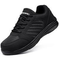 DYKHMILY Safety Trainers Mens Steel Toe Cap Trainers Light Weight Anti Smashing Breathable Puncture Proof Comfortable Fashion Safety Shoes Work Trainers