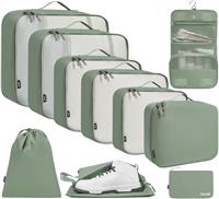 BAGAIL 8 Set/10 Set Packing Cubes Various Sizes Packing Organizer for Travel Accessories Luggage Carry On Suitcase