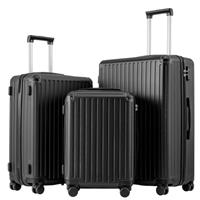 COOLIFE Suitcase Trolley Carry on Hand Cabin Luggage Hard Shell Suitcase Lightweight ABS Material with TSA Lock Telescopic Handle and 4 Dual Spinner Wheels
