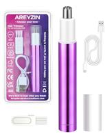 Painless Nose Hair Trimmer for Women Rechargeable 2025 Upgrade Nose Trimmer Ladies Noses Hair Trimmer Dual Edge Blades with IPX7 Waterproof,Powerful Motor,Easy Cleansing,Purple