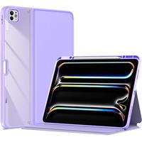 ProCase for iPad Air 13 Inch Case (2025/2024) M3/M2 & iPad Pro 12.9 inch 6th/5th/4th/3rd 2022/2021/2020/2018; Transparent Back Protective Folio Cover Shockproof Smart Case with Pencil Holder-Blue