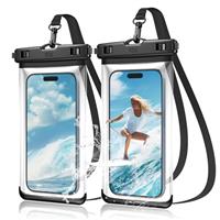 YOSH IPX8 Waterproof Phone Case, 2-Pack Underwater Phone Pouch Dry Bag for Swimming Raining Dustproof for iPhone 15 14 13 12 11 XS XR X 8, Samsung S23 S22 Huawei P30 Xiaomi up to 7.0"-Green&Orange