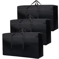 SUOHINAO 3 Pack 180L Large Storage Bags with Zips,Heavy Duty Moving Bags Large Strong,Packing Boxes for Moving,Duvet,Bedding,Clothes,Moving House,Blankets