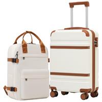 COOLIFE Cabin Suitcase 553520cm for Ryanair Airlines Carry on Cabin Luggage Hard Shell Suitcase Lightweight with TSA Lock and 4 Dual-Spinners Wheels
