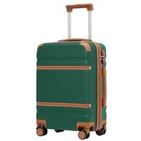 COOLIFE Suitcase Trolley Carry on Hand Cabin Luggage Hard Shell Suitcase Lightweight ABS Material with TSA Lock Telescopic Handle and 4 Dual Spinner Wheels