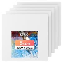 KTRIO Canvas Panels 5 Pack Small Canvas Boards for Painting, 100% Cotton Primed Mini Art Canvas Painting Supplies for Acrylic Oil Watercolor Paint Tempera