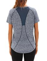 Wayleb Gym Tops Women Sports Yoga Running Top V Neck Quick Dry Fitness T-Shirt Ladies Short Sleeve Exercise Tee Shirts