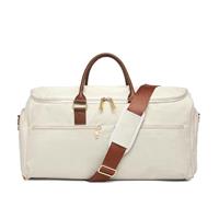 Convertible Carry on Garment Bag for Women, Leather Garment Bags for Travel with Shoe Pouch 2 in 1 Hanging Suitcase Suit Bag for Women Travel Bags for Women Duffle Bag Garment Bag