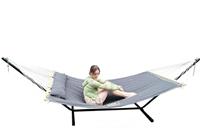 GOCAN Brazilian Double Hammock 2 0r 1 Person Extra Large Canvas Cotton Hammock for Patio Porch Garden Backyard Outdoor and Indoor