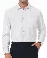 DEMEANOR Mens Dress Shirts Long Sleeve Mens Dress Shirts Slim fit Mens Casual Shirts Formal Dress Shirts for Men with Pocket