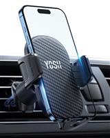 YOSH Car Vent Phone Mount, Upgraded Double Lock Metal Hook Car Phone Holder, Quick Release Air Vent Holder for iPhone 16 15 14 13 12 11 Pro Max Plus Samsung S24 S23 S22 S21 Pixel etc