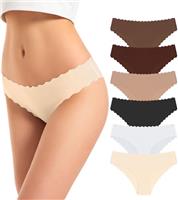 TANSTC Seamless Knickers for Women - No VPL Invisible Panties (Pack of 6) Breathable,Ultra-Soft & Stretch for All-Day Comfort