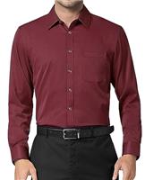 DEMEANOR Mens Dress Shirts Long Sleeve Mens Dress Shirts Slim fit Mens Casual Shirts Formal Dress Shirts for Men with Pocket