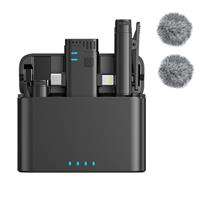 Professional Wireless Lavalier Microphone for iPhone iPad, Android Cordless Omnidirectional Clip Mic, Plug-Play Microphone for Interview Video Podcast Vlog YouTube