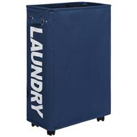 DOKEHOM Large Laundry Basket with Handle on Wheels, Collapsible Fabric Laundry Hamper, Foldable Clothes Organizer, Folding Washing Bin