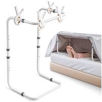 DePango Blanket Lifter for Feet, Adjustable Height Blanket Lifters for Foot of Bed, Aluminum Alloy Blanket Lifter for Foot Toes Leg Knee Ankle Post Surgery Recovery, 4 Clips Included