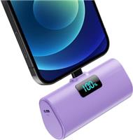 HETP Mini Power Bank 5200mAh, 20W PD Fast Charging Portable Charger, LCD Display Battery Pack, Ultra-Compact Powerbank Compatible with iPhone 14/14 Pro Max/13/13 Pro Max/12/11/XR/X/8, etc Green
