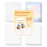 TECKWRAP Printable Vinyl Sticker Paper for Inkjet Printer Matte White Inkjet Printable Sticker Paper Waterproof 8.26" x 11.69" A4 Size 28Pcs/Pack for Craft Sticker, Scrapbooking, Craft Cutters