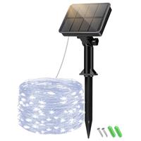 btfarm Solar String Lights Outdoor Garden, 6M/20FT Solar String Lights 8 Modes Fairy Lights Solar Powered, Copper Wire Solar Lights for Decorating Garden, Yard, Tree, Christmas, Warm White