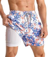 APTRO Mens Swimming Shorts Swimming Trunks Men Compression Liner Swim Shorts 7" Board Shorts 01