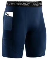 Niksa Compression Shorts Men, 1 Pack or 3 Packs Gym Running Shorts with Pockets Sports Anti Chafing Underwear Base Layer Shorts Quick-Drying Fabric Undershorts Mens Workout Shorts