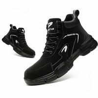 Steel Toe Cap Boots Mens Waterproof Safety Boots Women Lightweight Safety Trainers Non Slip Work Boots