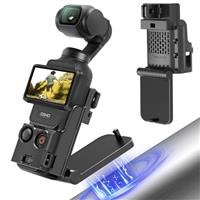 AMAZEAR Magnetic Mount Stand for DJI Osmo Pocket 3, Pocket3 Accessories Expansion Adapter Magnet Suction Case Holder on Desktop, Vertical Surface, 180 Adjustable, Quick FixationBlack