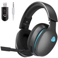 Gvyugke 2.4GHz Wireless Gaming Headset for PC, PS4, PS5, Mac, Nintendo Switch, Bluetooth Wireless Gaming Headphones with Detachable Noise Cancelling Microphone, 3.5mm Cable Mode for Xbox Series