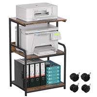 Huhote 2 Tier Desktop Printer Stand, Under Desk Printer Table