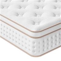 Vesgantti Pocket Sprung Mattress with Memory Foam Top, Medium Firm Hybrid Mattress for All Sleepers