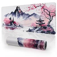 EFISH Gaming Mouse Mat Large Mouse Pad Desk Pad (31.5" x 11.8") Washable Laptop Desk Mat, Japanese Soft Keyboard Mice Mat, Non-Slip Rubber Base Desk Mat for Macbook
