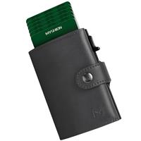 MYSHION Card Holder Mens Wallets with Coin Pocket, RFID Blocking Microfibre Leather Wallet, Pop Up Card Wallet Slim for 10 Cards