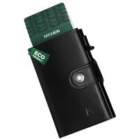 MYSHION Card Holder Mens Wallets with Coin Pocket, RFID Blocking Microfibre Leather Wallet, Pop Up Card Wallet Slim for 10 Cards