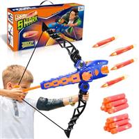Veopoko Toys for 3 4 5 6 7 8 Year Old Boy, Bow and Arrow Set Kids Shark Toys Boys Toy Age 3 4 5 6 7 8 Gifts for 3 4 5 6 7 8 Year Old Boys Girls Bow and Arrow Outdoor Toy for 3-8 Year Olds Kids