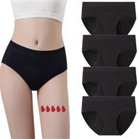 ZVZK Period Pants Heavy Flow Girls 30ML Absorb Cotton Knickers Briefs Underwear Mid Waist Hipster Menstrual Panties for teenage 8-18 Years
